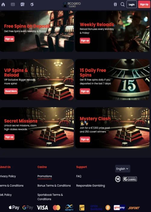 Image: Discover the Thrills of Incognito Casino UK: A Complete Review